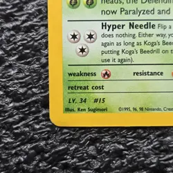 Gym Challenge Koga's Beedrill Holo 9/132 Vintage Pokemon - Image 5