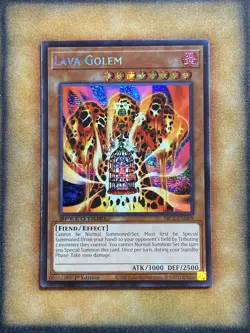 Yugioh Lava Golem SBC2-END09 Speed Duel Secret Rare 1st Ed LP - Image 1