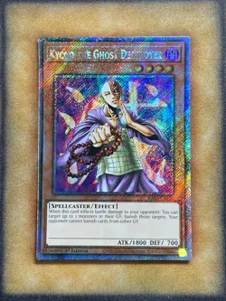 Yugioh Kycoo the Ghost Destroyer RA03-EN110 Platinum Secret Rare 1st Ed NM - Image 1