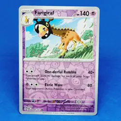 Farigiraf Reverse Holo 084/167 Twilight Masquerade Pokemon Card 2024 Tcg Ccg - Image 1