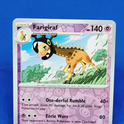 Farigiraf Reverse Holo 084/167 Twilight Masquerade Pokemon Card 2024 Tcg Ccg - Image 3