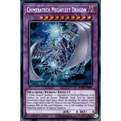 Chimeratech Megafleet Dragon BLAR-EN085 Yu-Gi-Oh! Card Secret Rare 1st Edition - Image 1