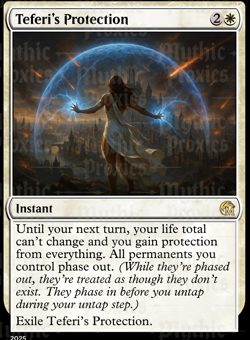 Teferi's Protection High Quality Altered Art Custom Playtest Card - Image 1