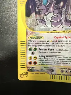Pokemon Card Nidoking Holo 150/147 Crystal Holo 2002 Aquapolis MP - Image 4