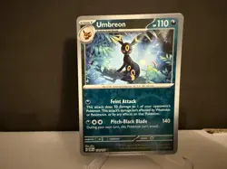 2023 Pokemon TCG Umbreon 130 Obsidian Flames Reverse Holo Uncommon Card NM+ - Image 1