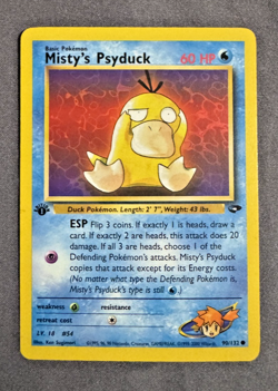2000 Pokemon Card Gym Challenge Misty's Psyduck 1st Edition 90/132 NM - Image 1