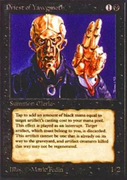 Priest of Yawgmoth PL/MP, English MTG Antiquities - Image 1