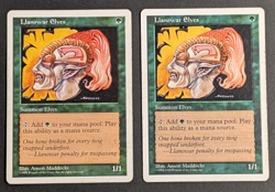 MTG Card - 2x Llanwar Elves - Fourth Edition + Anthologies - LP/MP Vintage Magic - Image 1