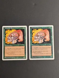 MTG Card - 2x Llanwar Elves - Fourth Edition + Anthologies - LP/MP Vintage Magic - Image 3