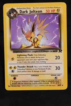 Dark Jolteon 38/82 NM Team Rocket Regular Unlimited Pokemon TCG Near Mint - Image 1