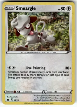 Smeargle - 15/15 015/015 McDonald's Promos 2022 NM Pokemon Card TCG - Image 1