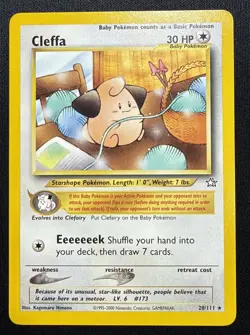 Pokemon TCG Cleffa Neo Genesis Unlimited Cleffa 20/111 (Lightly played) - Image 1