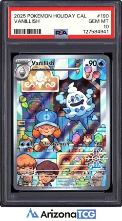 Pokemon 2025 Vanillish 190/182 IR Paradox Rift GEM MINT PSA 10 - Image 1