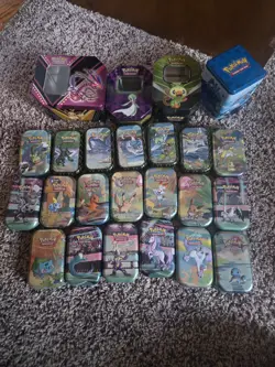 Lot of Empty Pokemon Tins 18 total - Image 1