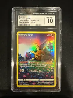 Solrock Pokemon 2023 Crown Zenith - GG15/GG70 Full Art Holo CGC 10 GEM MINT - Image 1