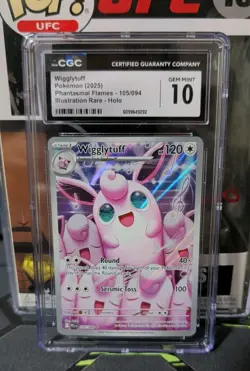 Wigglytuff 105/094 Illustration Rare - Pokemon Phantasmal Flames CGC 10 Gem Mint - Image 1