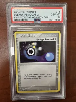 2004 Pokemon Energy Removal 2 89/112 PSA 10 (FireRed & LeafGreen) Reverse Holo - Image 1