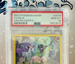 Pokemon PSA 10 Mew GG10 Crown Zenith Full Art Holo Rare GEM Mint Low POP - Image 3