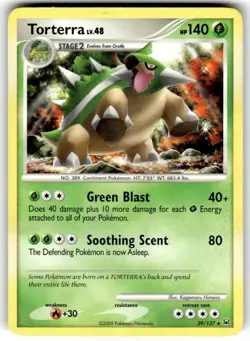 Pokemon TCG Pokemon Torterra 39/127 Non-Holo Rare - Image 1