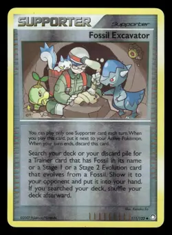 Pokemon Fossil Excavator Uncommon Mysterious Treasures 111/123 LP Reverse Holo - Image 1
