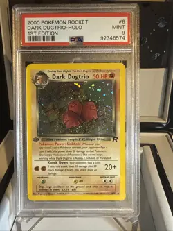 PSA MINT 9 Pokemon TCG Dark Dugtrio 6/82 Team Rocket Holo Rare 1st Edition 2000 - Image 2