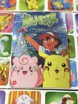 Pokemon Pikachu HOLO Vintage Pocket Monsters Prism Sticker 1998 Bandai Ninetndo - Image 2
