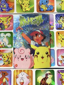 Pokemon Pikachu HOLO Vintage Pocket Monsters Prism Sticker 1998 Bandai Ninetndo - Image 5
