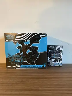 💥 Pokemon Scarlet & Violet Black Bolt ETB AND Booster Bundle LOT 💥 sealed - Image 1