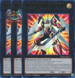 Yugioh! 3x Number F0: Utopic Future MP25-EN270 Ultra Rare 1st Ed NM - Image 1