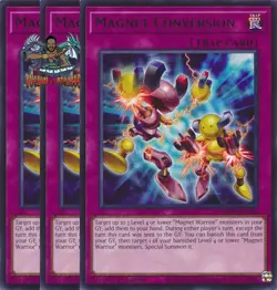 Yugioh! 3x Magnet Conversion MZMU-EN122 Rare 1st Ed NM - Image 1