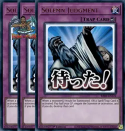 Yugioh 3x Solemn Judgment RA05-EN124 Ultra Rare 1st Ed NM - Image 1