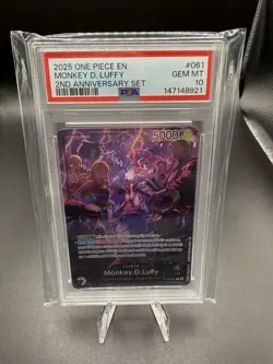 One Piece 2nd anniversary luffy psa 10 - Image 1
