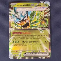 Teal Mask Ogerpon ex 25/167 - Twilight Masquerade - Rare Holo Pokemon Card - NM - Image 1