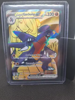 Pokemon TCG Cynthia's Garchomp EX Card 215/182 Destined Rivals Mint Condition - Image 1