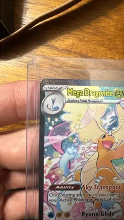 Pokemon Mega Dragonite EX Ultra Rare Full Art Holo Card 290/217 HP 370 - Image 3