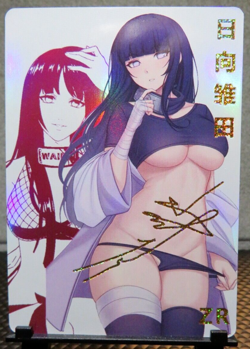Hinata Hyuga Signature Waifu ZR Card Anime Goddess Story CCG NM Naruto Shippuden - Image 1