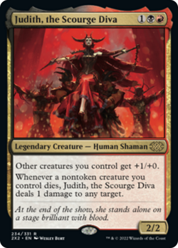 Judith, the Scourge Diva Double Masters 2022 NM Black Red Rare MTG CARD ABUGames - Image 1