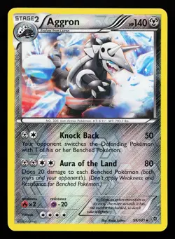 Aggron 59/101 Reverse Holo Rare Plasma Blast Pokemon Card - Image 1