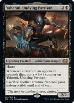 Yahenni, Undying Partisan Double Masters 2022 NM Black Rare MAGIC CARD ABUGames - Image 1