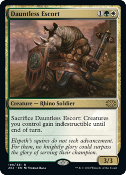 Dauntless Escort FOIL Double Masters 2022 NM White Green Rare MTG CARD ABUGames - Image 1