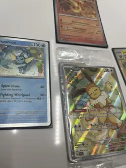 Pokemon TCG SVP Holo Eevee, Vaporeon, Flareon, Jolteon 4-Card Lot - Image 4