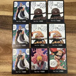 One Piece TCG Don Card!! Lot of 9 Foil Don cards - Image 1