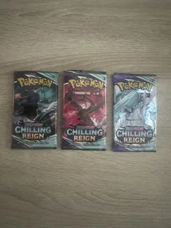 Pokemon Cards Chilling Reign EMPTY Art Packs X3 With Bonus Gift - Image 1