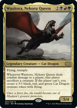 Wasitora, Nekoru Queen Double Masters 2022 NM Black Red Green Rare CARD ABUGames - Image 1