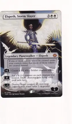 Magic the Gathering MTG - Elspeth, Storm Slayer - TDM 398 - Borderless - Image 2