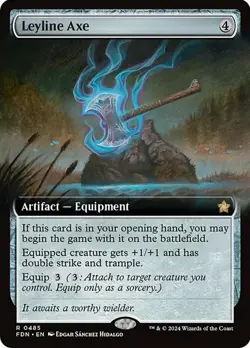 1x Leyline Axe ~ Extended Art NM-Mint, English Foundations MTG Magic - Image 1