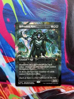 Wizards of the Coast MTG Relentless Rats Special Guest Full Art 0057 Black 2/2 - Image 1