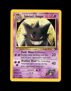 2000 Pokemon GYM CHALLENGE SABRINAS GENGAR 29/132 RARE! MP + - Image 1