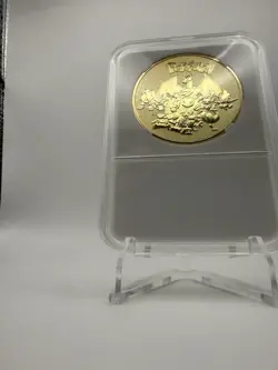 Pokemon Blastoise Embossed Metal Commemorative Coin Gold Blue TCG Collectible - Image 4