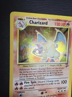 Pokemon Base Set 2 Charizard 4/130 Holo Rare Vintage WOTC LP Raw - Image 2